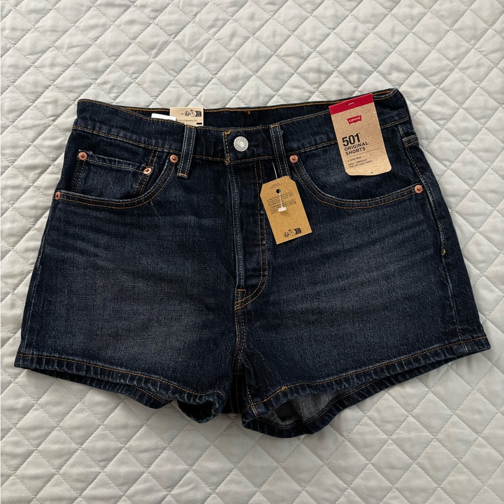 Women’s 501 Button Fly Cotton High-Rise Denim Shorts